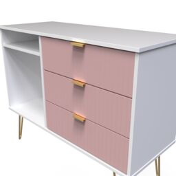 Ready Assembled 2 U Bexley 3 Drawer TV Unit (Ready Assembled) in Pink - thumbnail 8