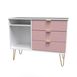 Ready Assembled 2 U Bexley 3 Drawer TV Unit (Ready Assembled) in Pink - thumbnail 6
