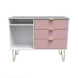 Ready Assembled 2 U Bexley 3 Drawer TV Unit (Ready Assembled) in Pink - thumbnail 2