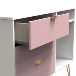 Ready Assembled 2 U Bexley 3 Drawer TV Unit (Ready Assembled) in Pink - thumbnail 9