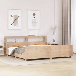Berkfield Home Bed Frame without Mattress 180x200 cm Super King Solid Wood Pine in Natural - thumbnail 2