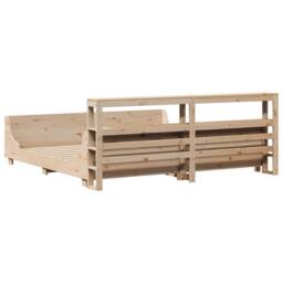 Berkfield Home Bed Frame without Mattress 180x200 cm Super King Solid Wood Pine in Natural - thumbnail 8