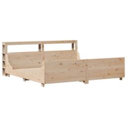 Berkfield Home Bed Frame without Mattress 180x200 cm Super King Solid Wood Pine in Natural - thumbnail 3