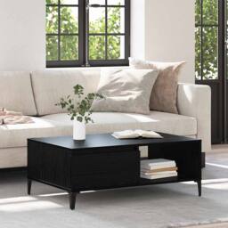 Berkfield Home Traditional Coffee Table Black oak 90 x 60 x 35 cm Engineered wood - thumbnail 4