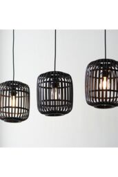 Netlighting Mathias Bar Pendant Ceiling Lamp Dark Bamboo Plywood With Matt Black Paint - thumbnail 6