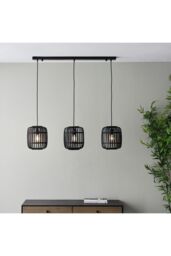Netlighting Mathias Bar Pendant Ceiling Lamp Dark Bamboo Plywood With Matt Black Paint - thumbnail 5