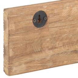 Berkfield Home Hall Hanger with 5 Hooks 100x2.5x15 cm Solid Reclaimed Wood in Brown - thumbnail 6