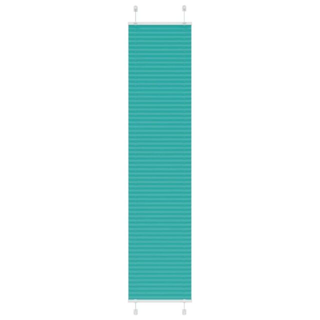 Berkfield Home Pleated Blind Petrol Green 45x200 cm Fabric Width 44.4 cm Polyester - image 1