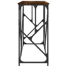 Berkfield Home Console Table Smoked Oak 100x40x80 cm Engineered Wood in Brown - Size: 100 x 40 x 80 cm - thumbnail 5