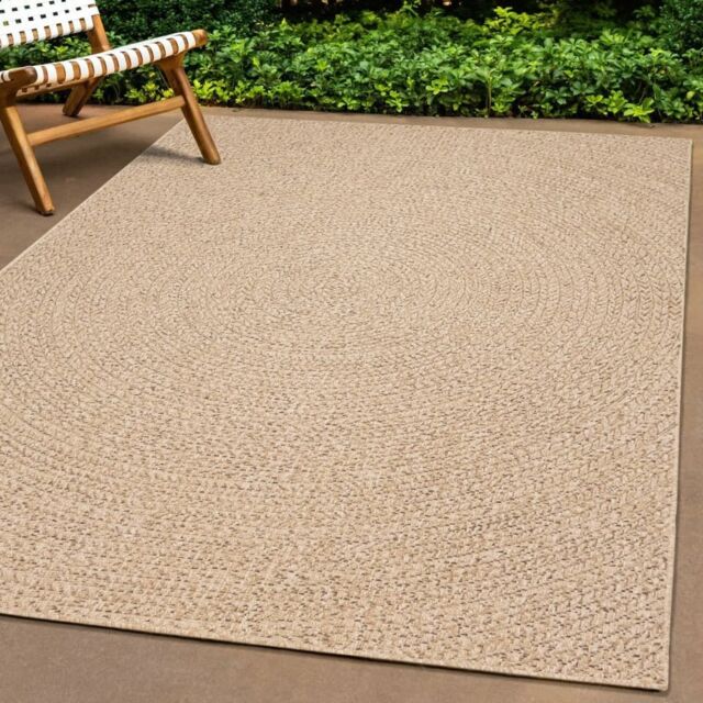 Berkfield Home Rug ZIZUR 240x340 cm Jute Look Indoor & Outdoor in Brown - Size: Medium - image 1