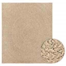 Berkfield Home Rug ZIZUR 240x340 cm Jute Look Indoor & Outdoor in Brown - Size: Medium - thumbnail 2