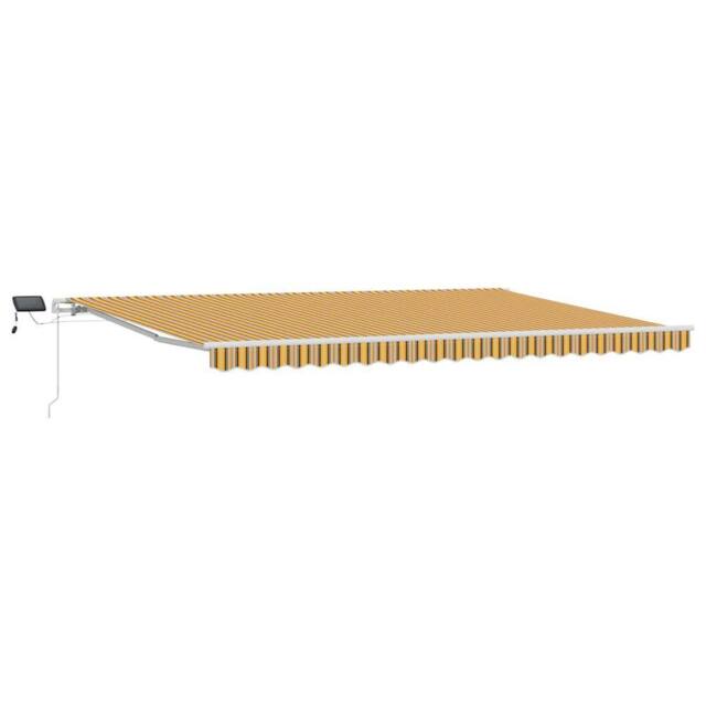 Berkfield Home Manual Retractable Awning with LED Multicolour Stripe 500x300 cm - image 1