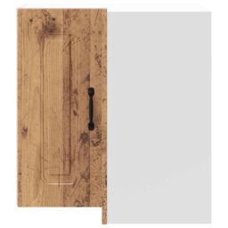 Berkfield Home Kitchen Wall Corner Cabinet Kalmar Old Wood Engineered Wood in Brown - thumbnail 4