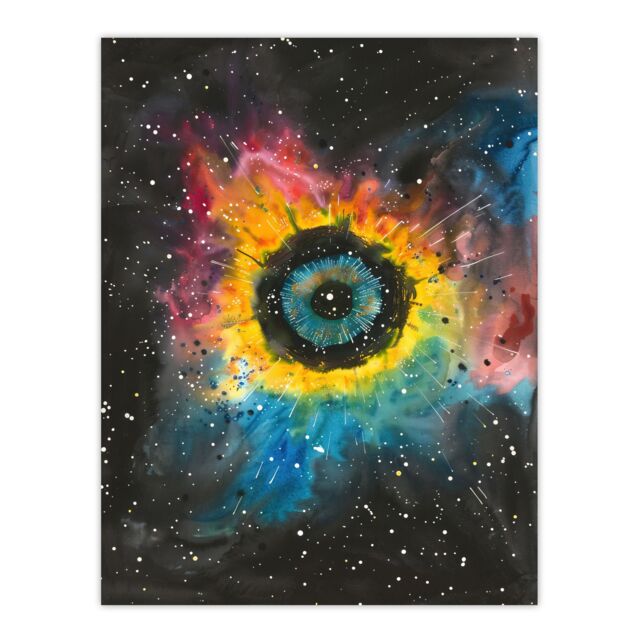 "Artery8 The Eye of God Nebula Abstract Space Painting Wall Art Print - Size: W24"" x H32""" - image 1