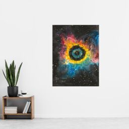 "Artery8 The Eye of God Nebula Abstract Space Painting Wall Art Print - Size: W24"" x H32""" - thumbnail 4
