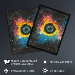 "Artery8 The Eye of God Nebula Abstract Space Painting Wall Art Print - Size: W24"" x H32""" - thumbnail 2