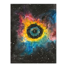 "Artery8 The Eye of God Nebula Abstract Space Painting Wall Art Print - Size: W24"" x H32""" - thumbnail 1