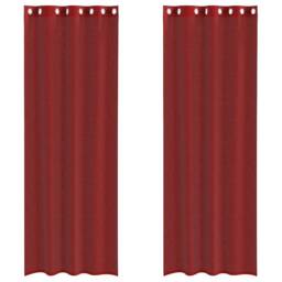 Berkfield Home Voile Curtains with Grommets 2 pcs Wine Red