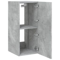 Berkfield Home TV Wall Cabinet with LED Lights Concrete Grey 30.5x35x70 cm - thumbnail 8