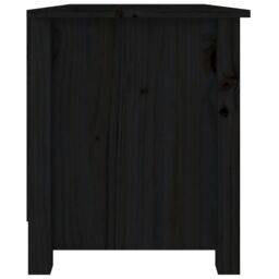 Berkfield Home Shoe Bench Black 70x38x45.5 cm Solid Wood Pine - thumbnail 4