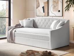 Flair Aurora Boucle Daybed with Trundle in White - Size: Single - thumbnail 2