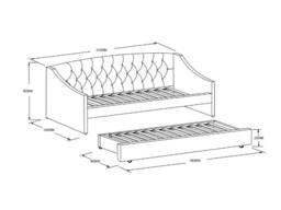 Flair Aurora Boucle Daybed with Trundle in White - Size: Single - thumbnail 8