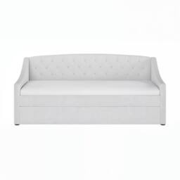 Flair Aurora Boucle Daybed with Trundle in White - Size: Single - thumbnail 6