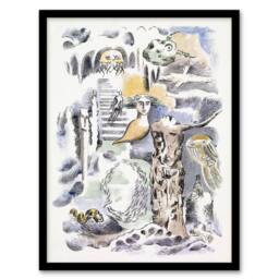 Artery8 Paul Nash Framed Wall Art Print Ghosts Design for Urne Buriall Book - Size: A4 - thumbnail 1