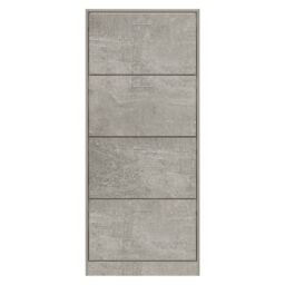 Berkfield Home Shoe Cabinet Concrete Grey 63x24x147 cm Engineered Wood - Size: 63 x 24 x 147 cm - thumbnail 4