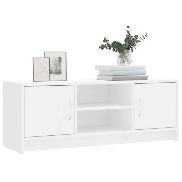 Berkfield Home TV Cabinet White 102x30x37.5 cm Engineered Wood - image 1