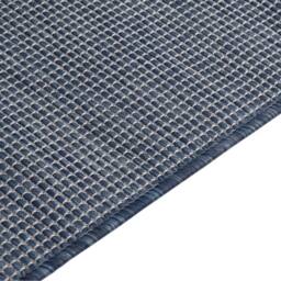 Berkfield Home Outdoor Flatweave Rug 80x150 cm Blue - Size: 100 cm diameter - thumbnail 4
