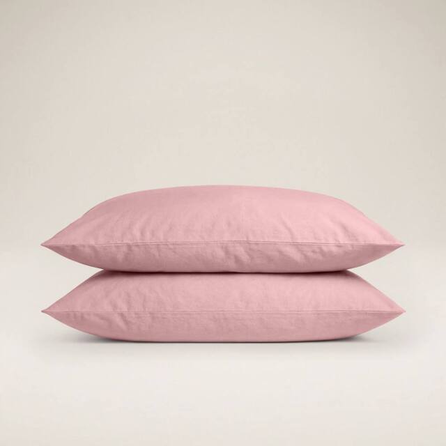 Bedable 100% Cotton Pillowcase Pair - Percale Cooling Sheets in Pink - Size: King Pillow Case - image 1