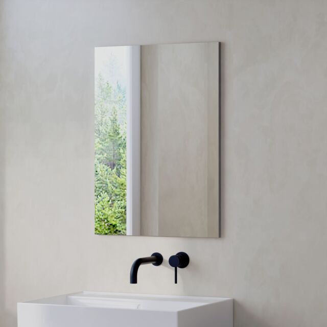 Banyetti Reflexa Grey Simple Wall Mirror - 500mm x 700mm