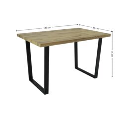Outdoor Living Colorado Dining Table with 4 Mustard Emily Leather Chairs - thumbnail 8