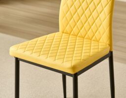 Outdoor Living Colorado Dining Table with 4 Mustard Emily Leather Chairs - thumbnail 5