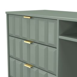 Ready Assembled 2 U Metro 3 Drawer TV Unit (Ready Assembled) in Pale Green - thumbnail 5