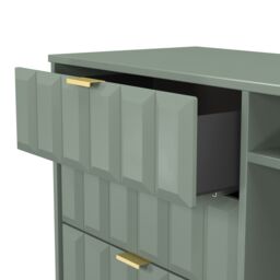 Ready Assembled 2 U Metro 3 Drawer TV Unit (Ready Assembled) in Pale Green - thumbnail 6