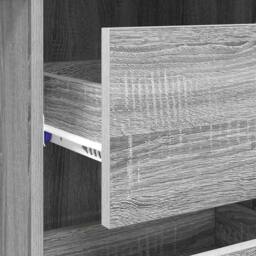 Berkfield Home Grey Writing Desk Grey Sonoma Engineered Wood Medium Storage - thumbnail 9