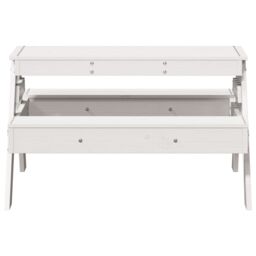 Berkfield Home Picnic Table for Kids White 88x97x52 cm Solid Wood Pine - Size: 88 x 97 x 52 cm - thumbnail 4