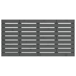 Berkfield Home Wall Headboard Grey 126x3x63 cm Solid Wood Pine - Size: 126 x 3 x 63 cm - thumbnail 4