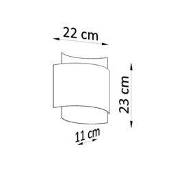 Sollux Lighting Industrial Wall Lamp 23x22x11cm 1xLight in White - Size: 23 x 22 x 11 cm - thumbnail 5