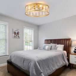 NIVOR 4 Light Gold Crystal Caged Ceiling Fan with Remote/APP Reversible E27 in Metallic Gold - thumbnail 5