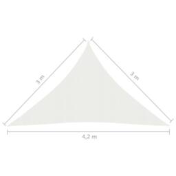 Berkfield Home Sunshade Sail 160 g/m ² White 3x3x4.2 m HDPE - thumbnail 6