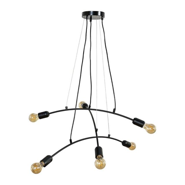 ValueLights Sandie 6 Way Black Ceiling Bar Light - image 1