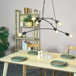 ValueLights Sandie 6 Way Black Ceiling Bar Light - thumbnail 2