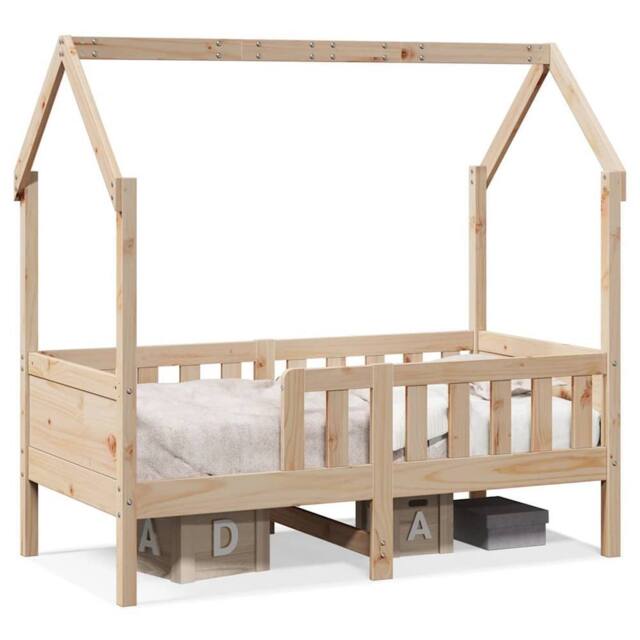 Berkfield Home Kids' House Bed Frame without Mattress 80x160 cm Pine in Light Tan - image 1