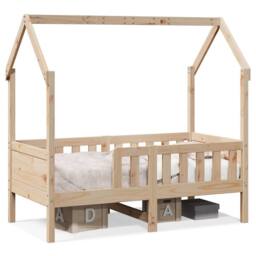 Berkfield Home Kids' House Bed Frame without Mattress 80x160 cm Pine in Light Tan - thumbnail 1