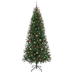 Berkfield Home Artificial Christmas Tree with 300 LEDs Green 210 cm PE & PVC - thumbnail 5