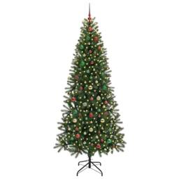 Berkfield Home Artificial Christmas Tree with 300 LEDs Green 210 cm PE & PVC - thumbnail 2