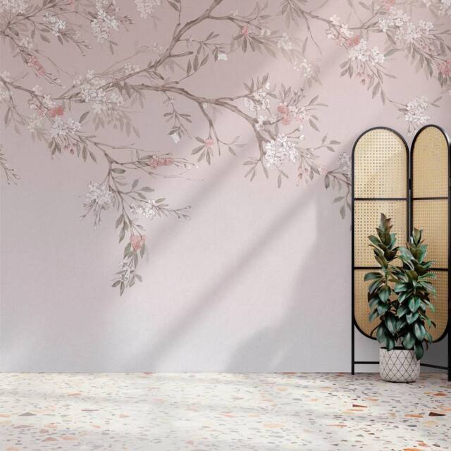 Superfresco Easy Blossom Trail Pink Print To Order 3m x 2.8m Mural - image 1